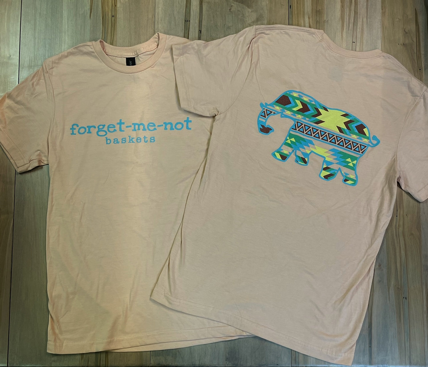 Forget-Me-Not T-Shirt with Aztec design on the back