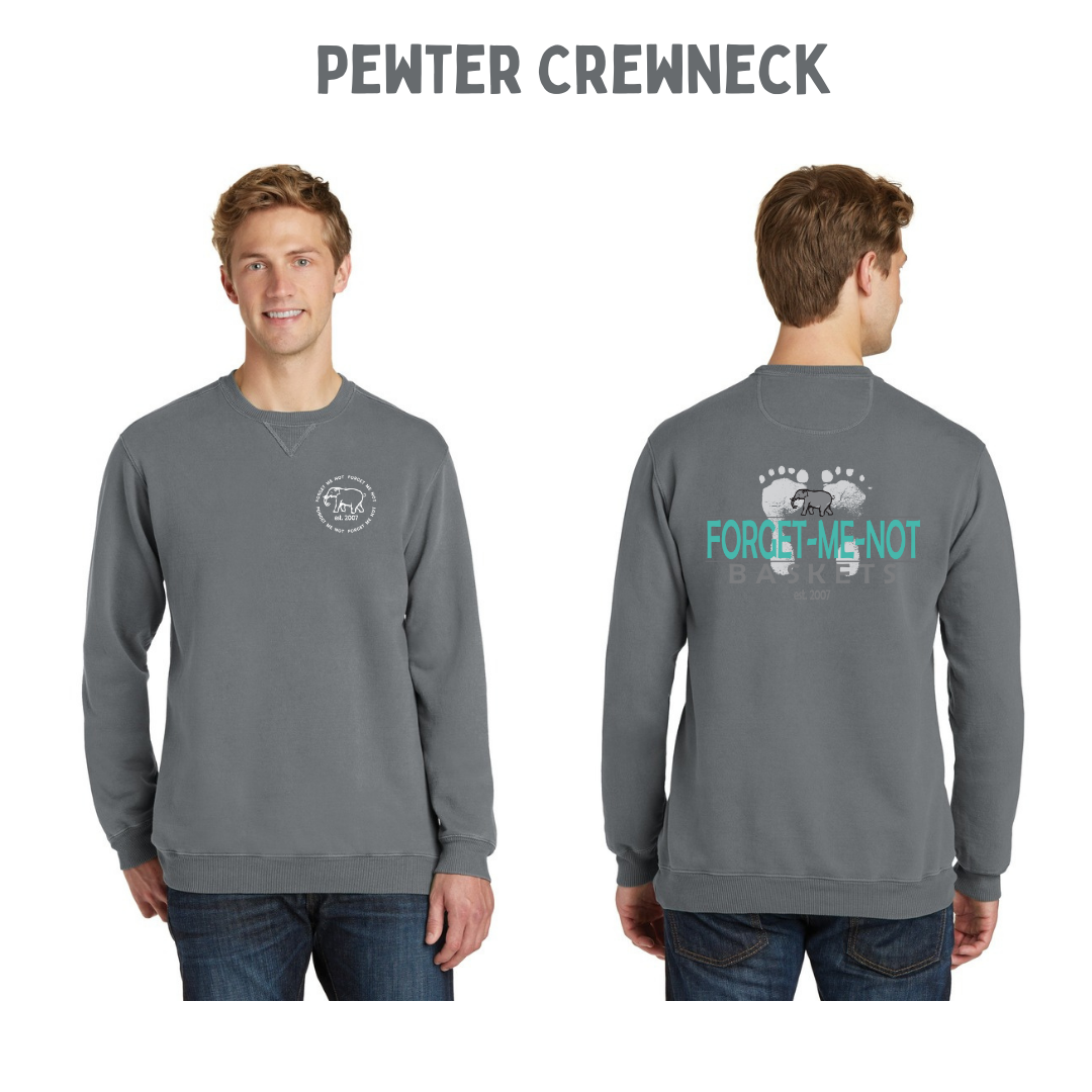 Forget-Me-Not Crewneck Sweatshirt in Pewter